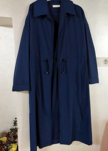 Kadın Lacivert Uzun Boy Yağmurluk - Görsel 5