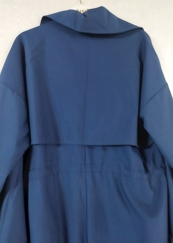 Kadın Lacivert Uzun Boy Yağmurluk - Görsel 4