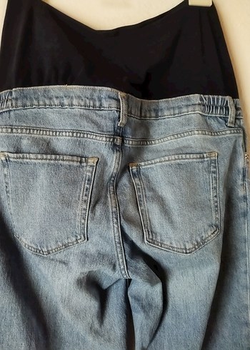 Beli Kemerli Hamile Kot Pantolon - Görsel 3