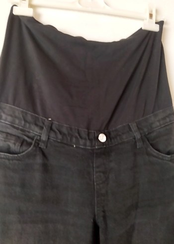 Siyah Normal Boy Hamile Denim Pantolon - Görsel 4