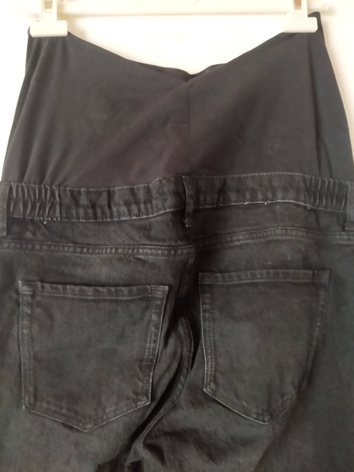 Siyah Normal Boy Hamile Denim Pantolon - Görsel 3