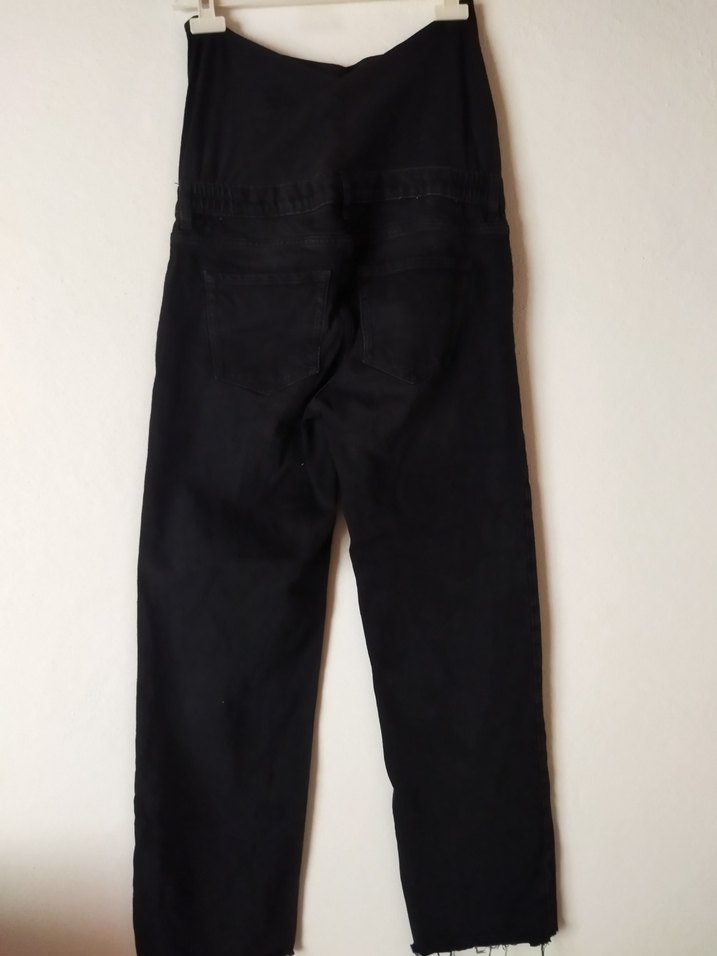 Siyah Normal Boy Hamile Denim Pantolon - Görsel 2