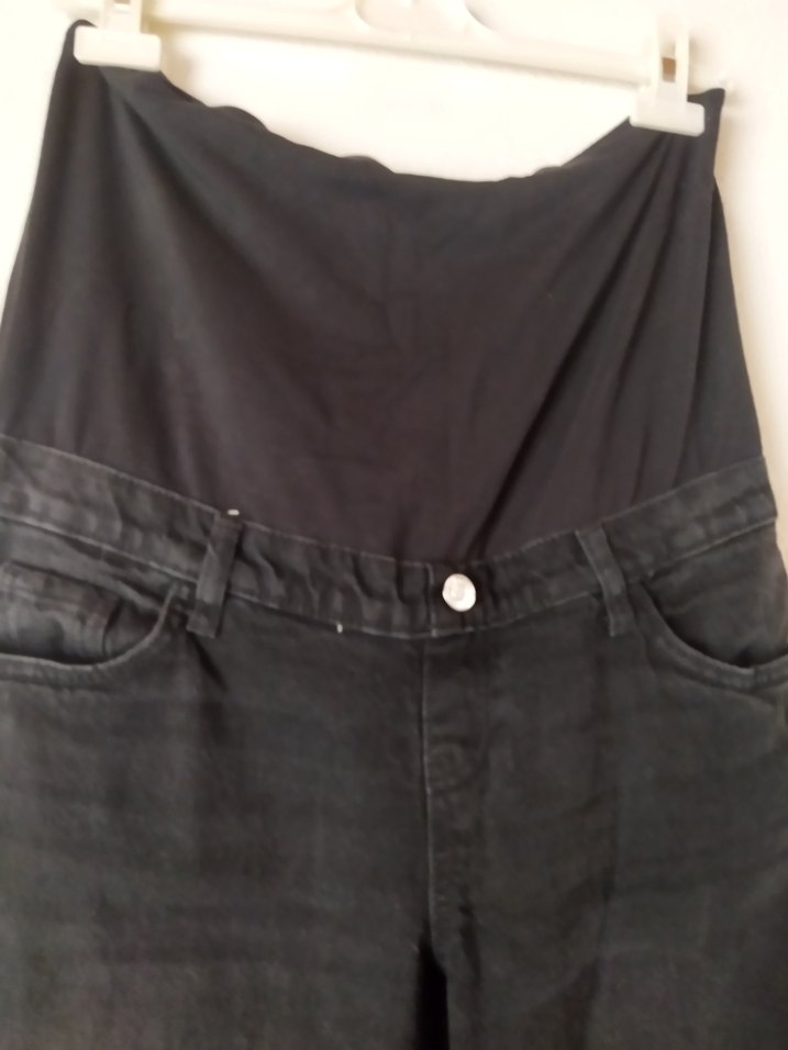 Siyah Normal Boy Hamile Denim Pantolon - Görsel 4