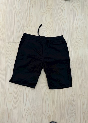 Erkek Siyah Elastik Bel Denim Şort - Görsel 3