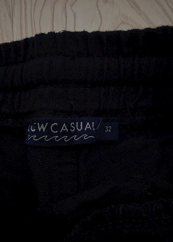 Erkek Siyah Elastik Bel Denim Şort - Görsel 2