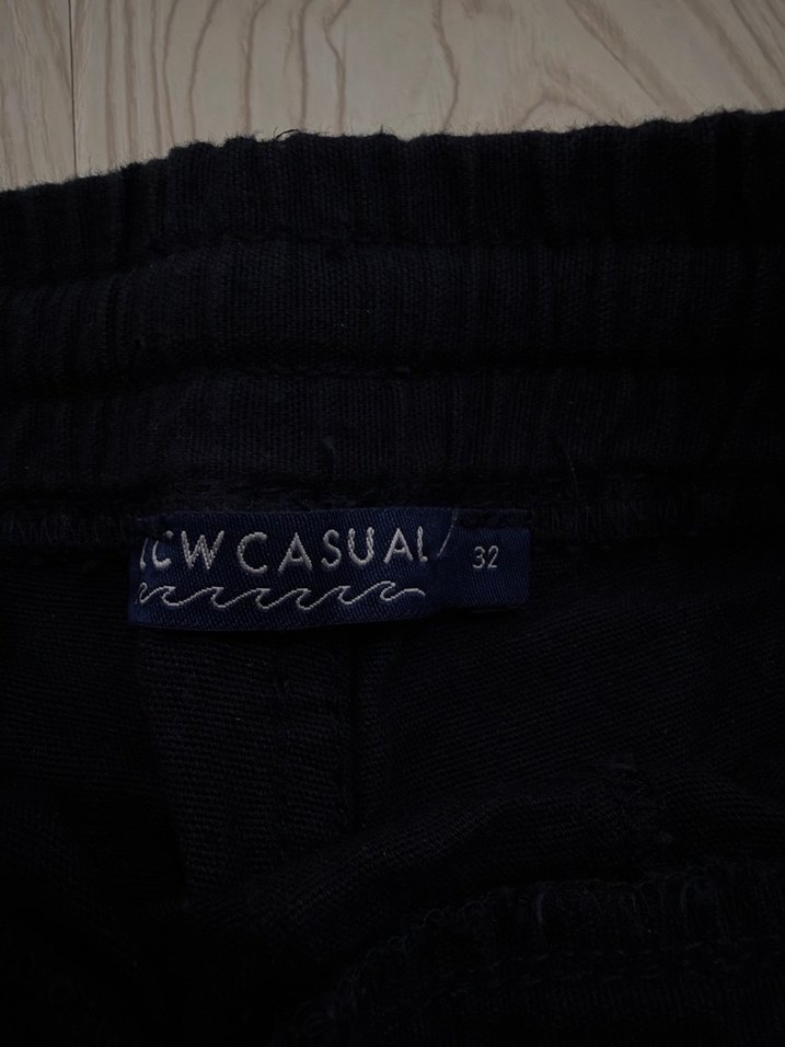 Erkek Siyah Elastik Bel Denim Şort - Görsel 2