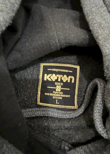 KOTON Brooklyn Baskılı Kapüşonlu Gri Sweatshirt - Görsel 2