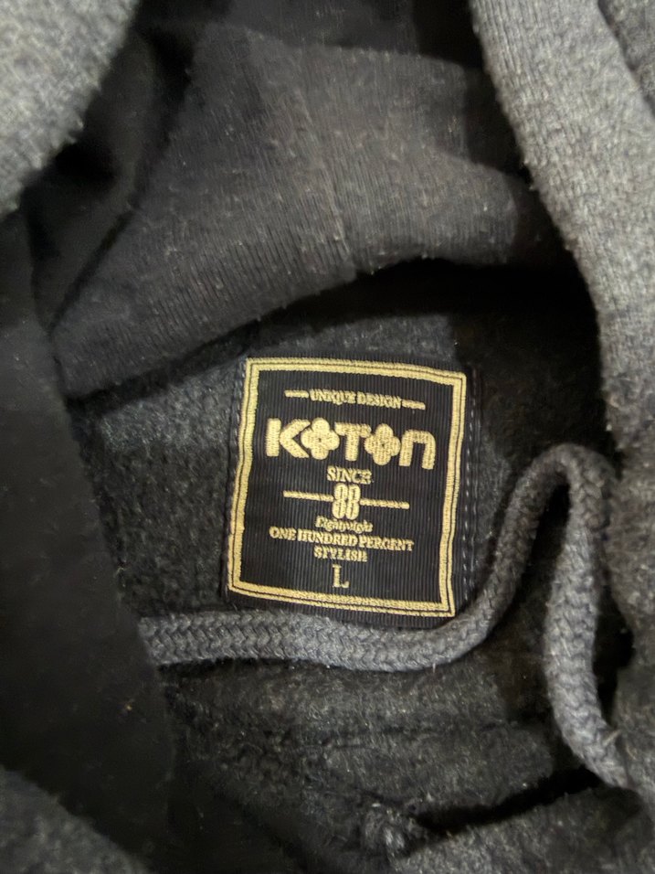 KOTON Brooklyn Baskılı Kapüşonlu Gri Sweatshirt - Görsel 2