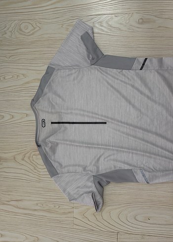 Gri Kısa Kollu Spor Erkek Tişörtü - Görsel 2