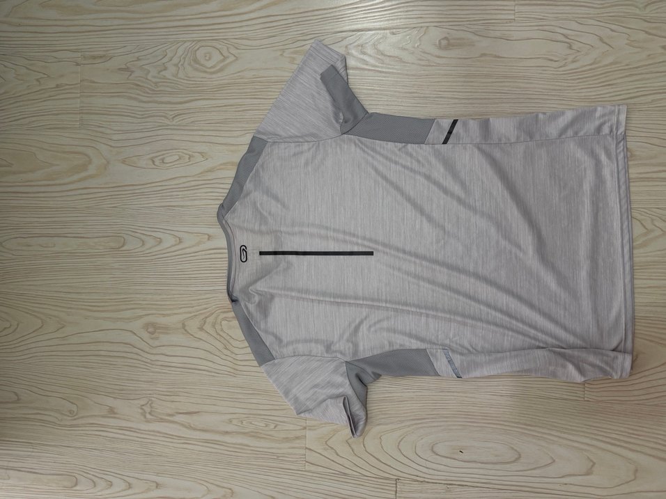 Gri Kısa Kollu Spor Erkek Tişörtü - Görsel 2