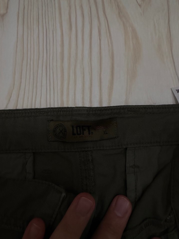 LOFT Siyah Keten Regular Fit Midi Şort - Görsel 2