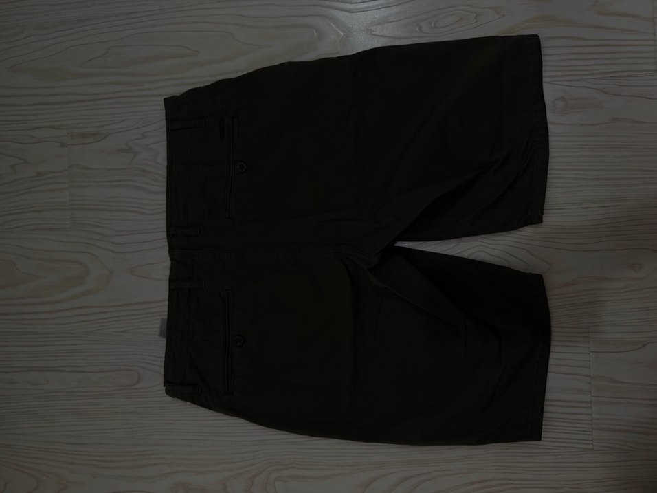 LOFT Siyah Keten Regular Fit Midi Şort - Görsel 3