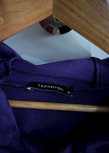 Trendyol Mor Kapüşonlu Salaş Sweatshirt - Görsel 2