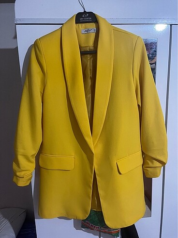 Sarı blazer ceket