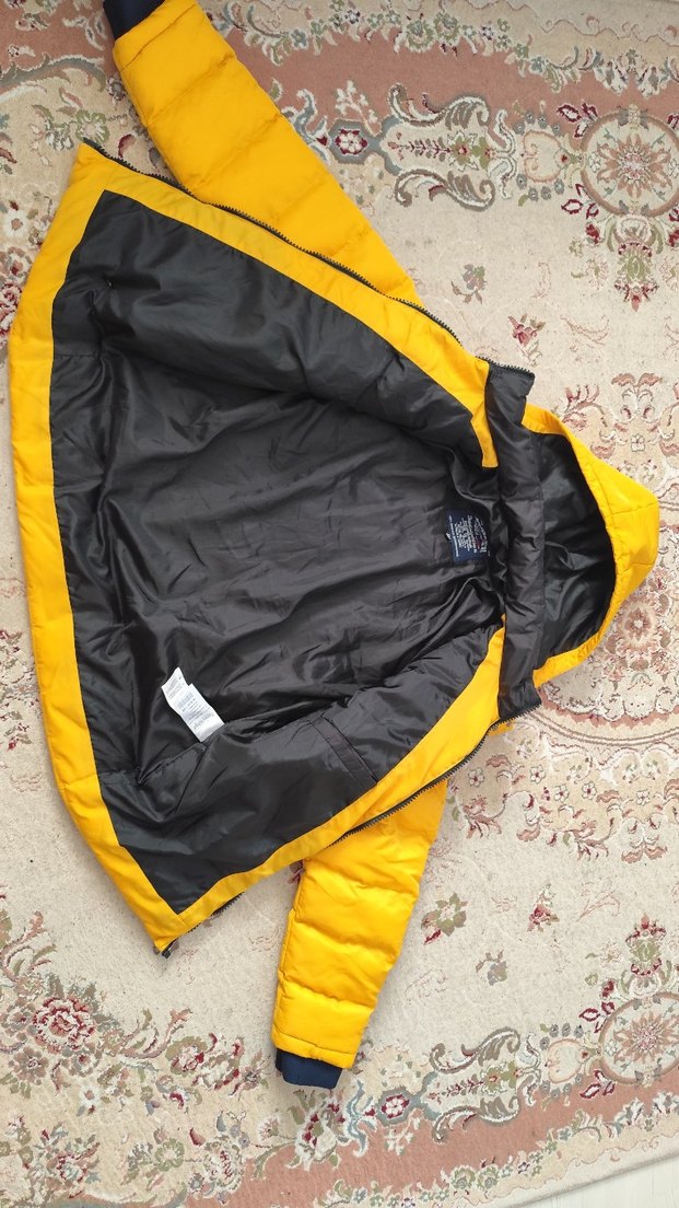Sarı Kapüşonlu erkek  Mont - Görsel 3