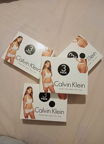 Calvin Klein tanga büstiyer takım 3 lü 