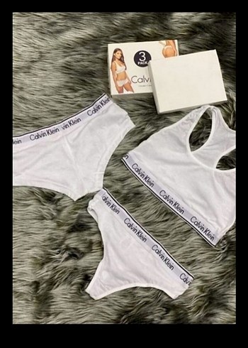 Calvin Klein Beyaz Mini Atlet ve Külot Seti