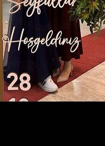 Şampanya Topuklu İncili Ayakkabı  - Görsel 8