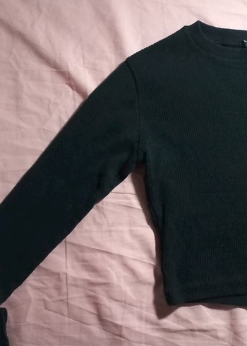 Diğer Siyah Uzun Kollu Crop