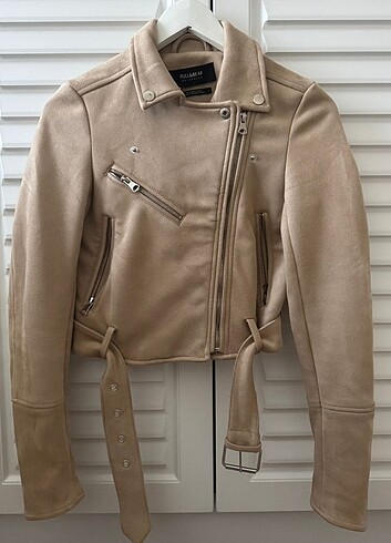xs Beden Pullandbear Nubuk Biker Ceket