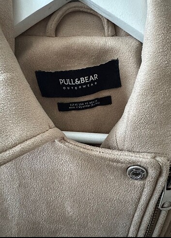 xs Beden ten rengi Renk Pullandbear Nubuk Biker Ceket