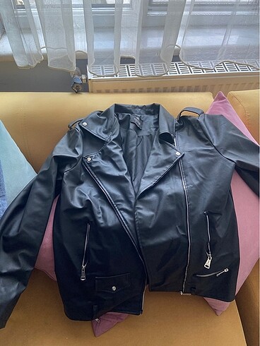Diğer Oversize deri ceket