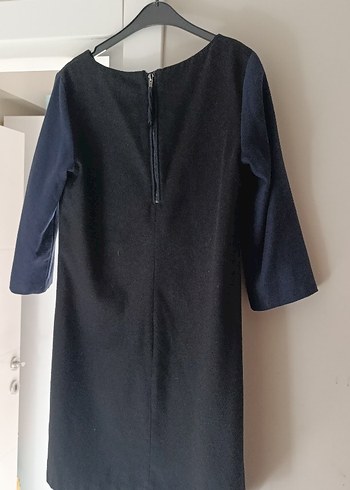 Siyah Midi Rahat Kesim Elbise - Görsel 4