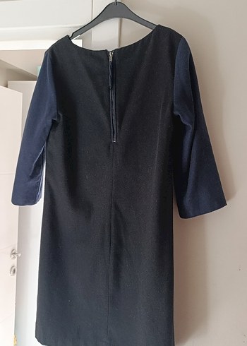 Siyah Midi Rahat Kesim Elbise - Görsel 3