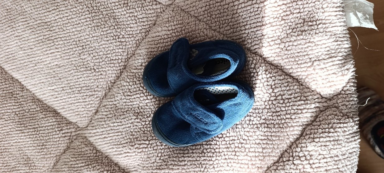 Mavi Erkek Çocuk Sıcak Terlikler - Görsel 2