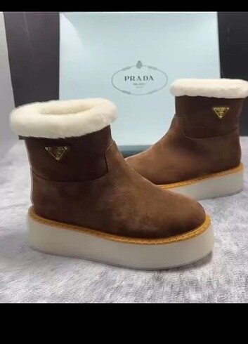 Prada suede booties