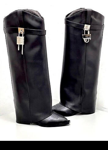 Givenchy Shark Lock boots in leather 