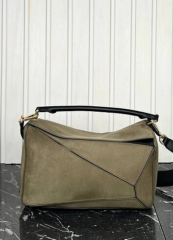 LOEWE Suede Puzzle Bag Medium