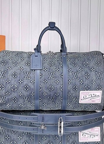 Louis Vuitton Keepall Bandouliere Denim 50