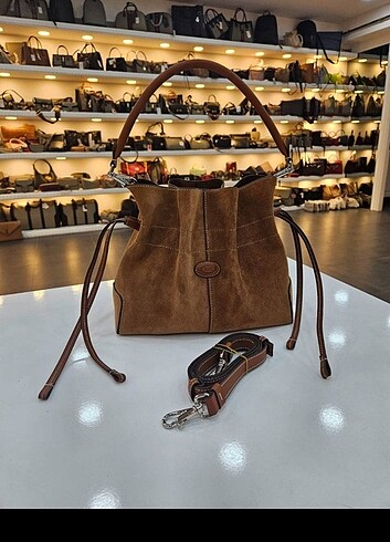 Beden kahverengi Renk Tod's Bolsa bucket Di mini de couro