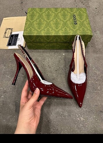 38 Beden bordo Renk GUCCI SIGNORIA SLINGBACK PUMP 37-38-39-40