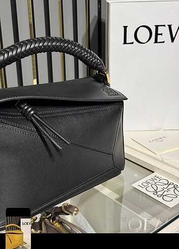 Beden bordo Renk Loewe Puzzle Bag in Smooth Calfskin