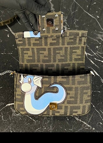 Beden kahverengi Renk Fendi Baguette Medium-Small