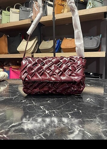  Beden bordo Renk BOTTEGA VENETA SMALL RUMPLE