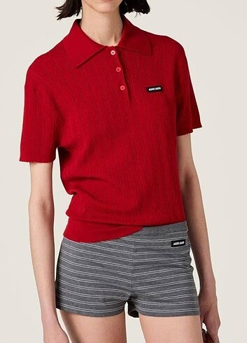 Miu miu Cashmere and silk polo sweater