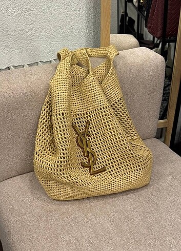  Beden camel Renk ICARE IN RAFFIA NATUREL AND BROWN GOLD