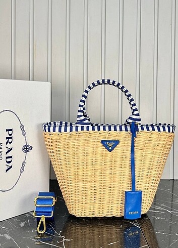 Prada Cotton Wicker Bag