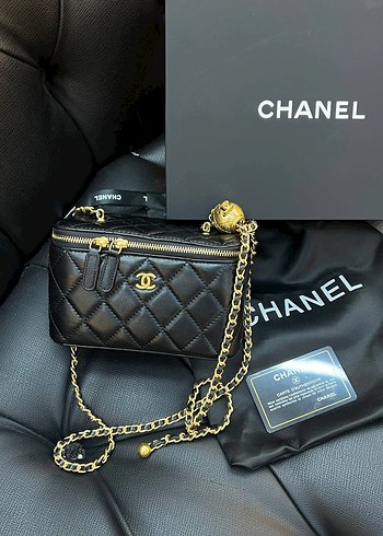  Beden siyah Renk CHANEL VANITY BAG CHAIN
