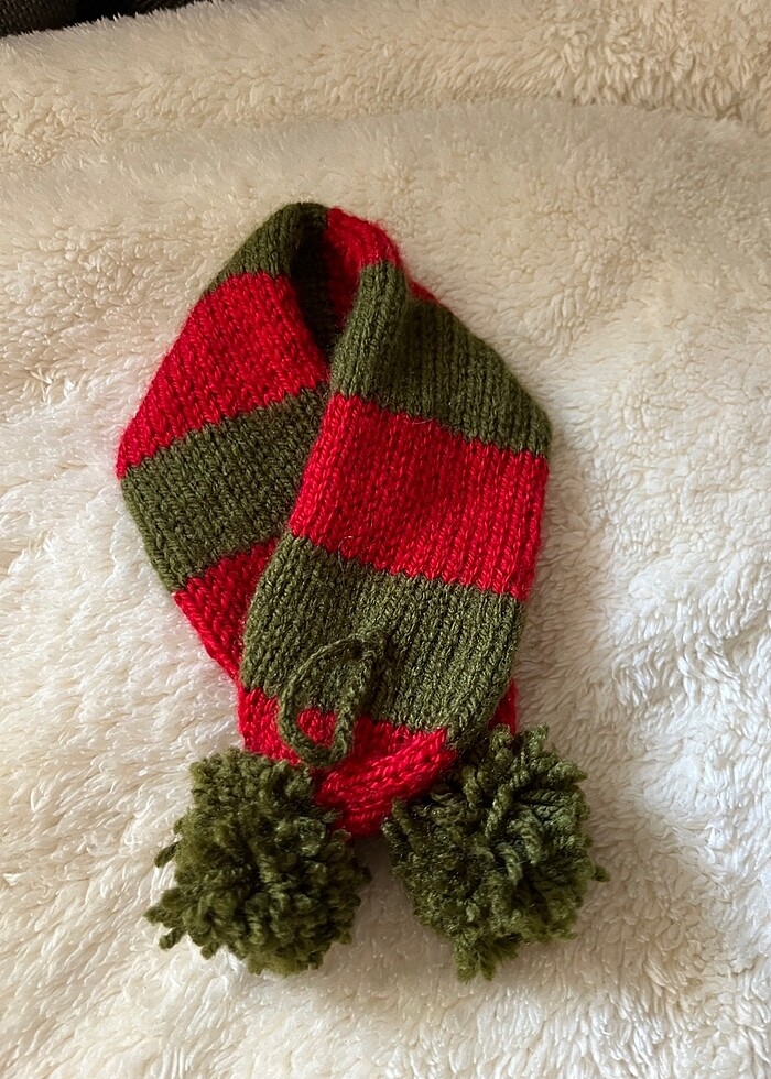 Küçük ırk kedi köpek yılbaşı atkısı - Görsel 3