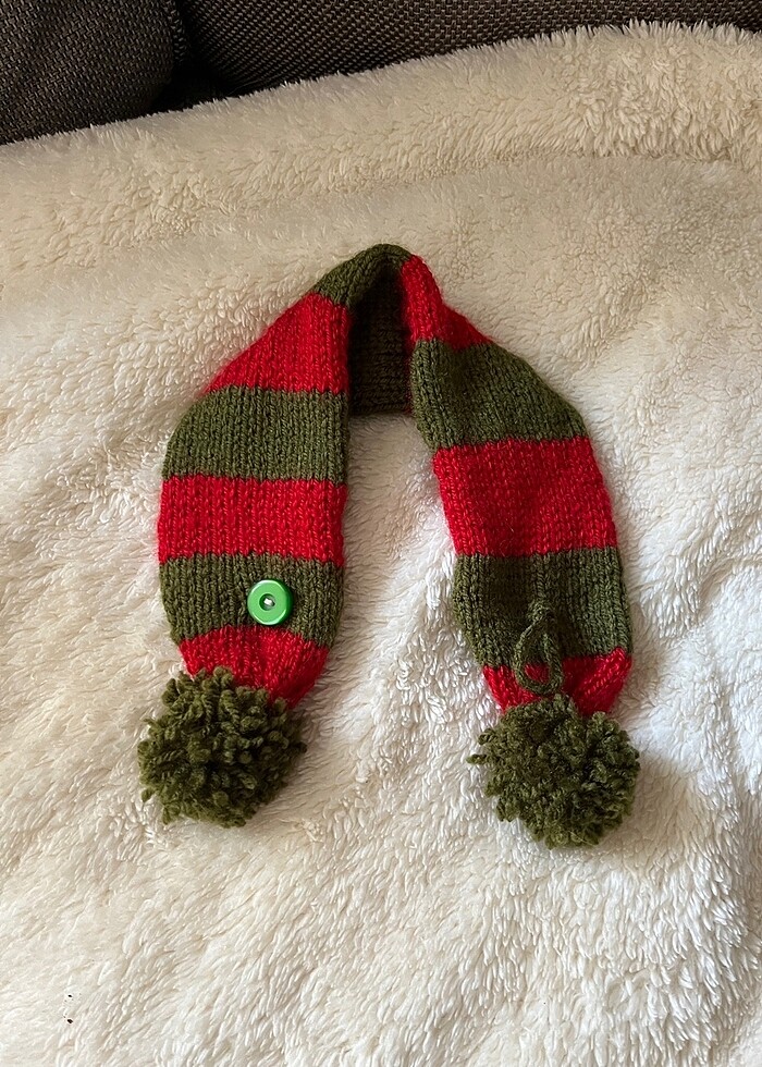 Küçük ırk kedi köpek yılbaşı atkısı - Görsel 2