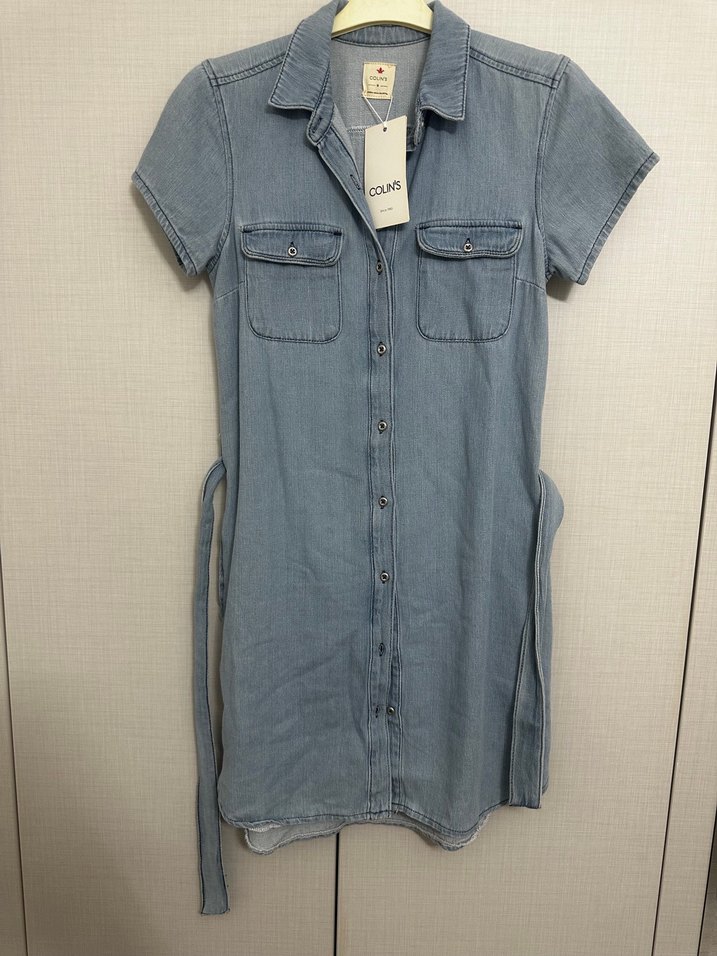 Colins Marka Rahat ve Şık Açık Mavi Denim Elbise — görsel 2/5