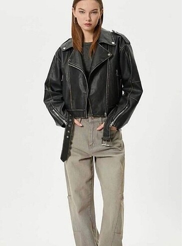 Pull and Bear Pull and bear deri ceket