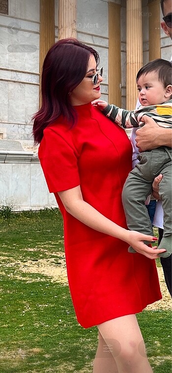 Diğer Kırmız triko elbise