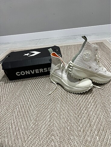 Converse Run Star Hike platform unisex krem/yesil sneaker