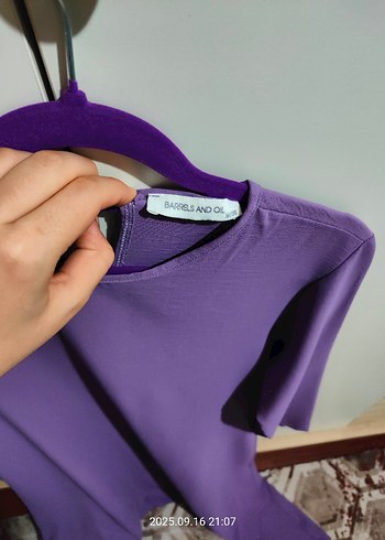 Mor tesettür tunik Barrels and oil M 38 Beden - Görsel 2