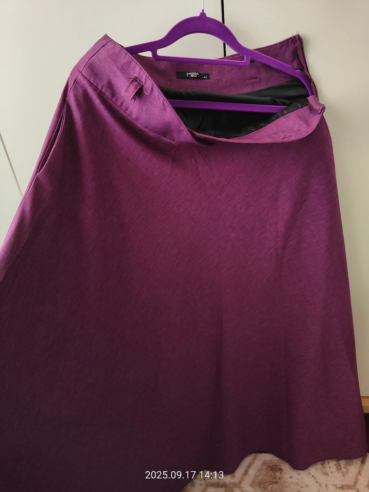 Mor Uzun ve Salaş Kadın Etek - Görsel 2